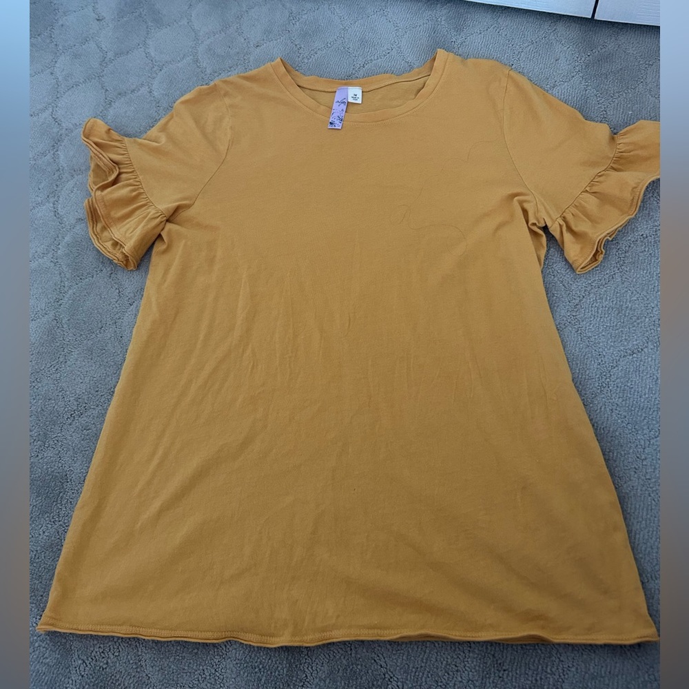 Yellow Flowy T-Shirt Top